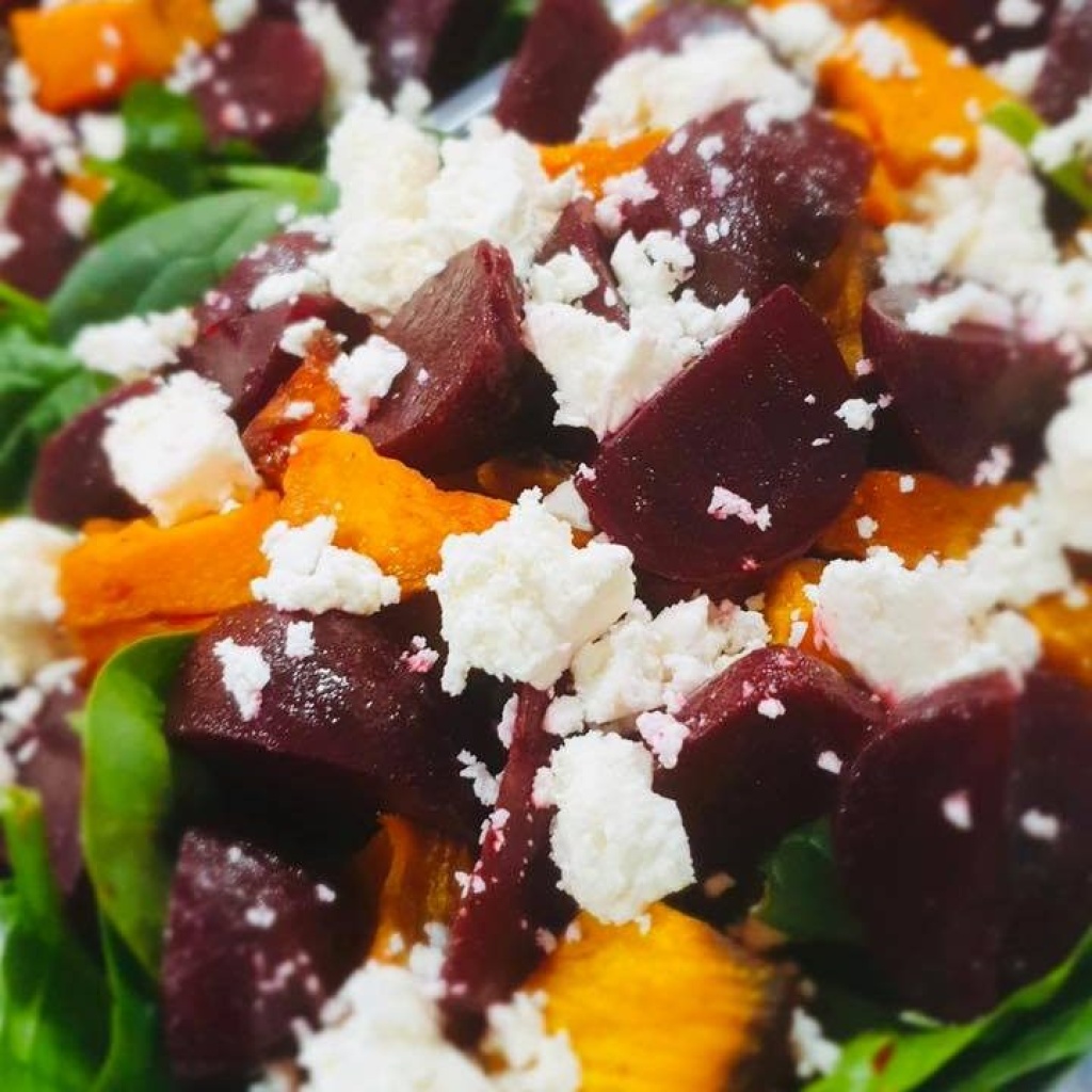 Pumpkin, Beetroot & Feta Salad